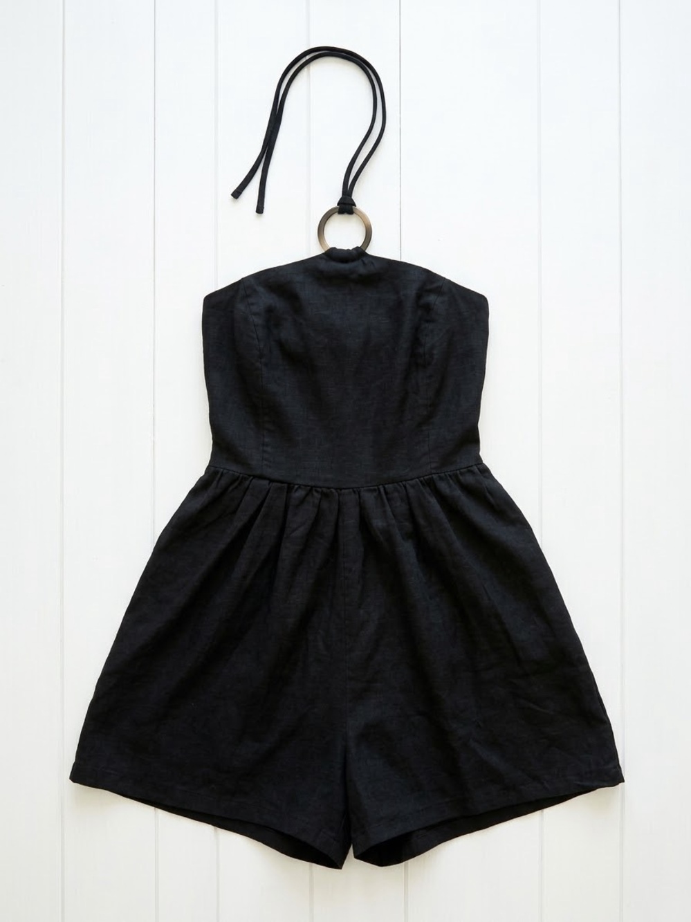 Strapless Black Halter Romper Dress by Old Navy size Medium